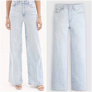 LEVIS Linen Blend Ribcage Wide Leg Jeans Luxury Trip 32" Inseam